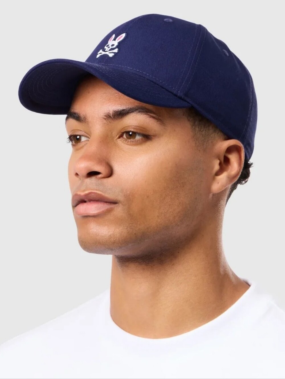 🐰🧢 NWT: Psycho Bunny "Oversized 4K Bunny" Baseball Hat Evening Blue Strapback